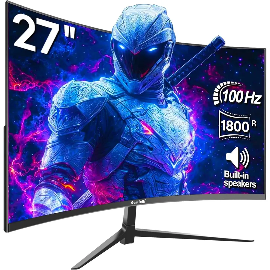 Gawfolk GF270F - 27 Zoll Curved Monitor 1800R, Full HD, 75 Hz