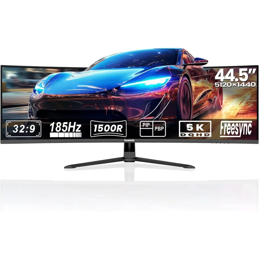 Gawfolk GFTY990 - 44,5 Zoll Super-Ultrawide Curved Gaming Monitor, DQHD, 180 Hz