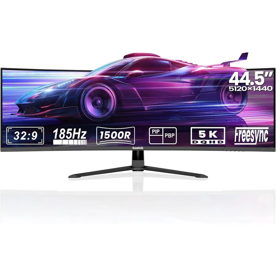 Gawfolk GFTY990 - 44.5-inch curved 32:9 DQHD 185 Hz gaming monitor