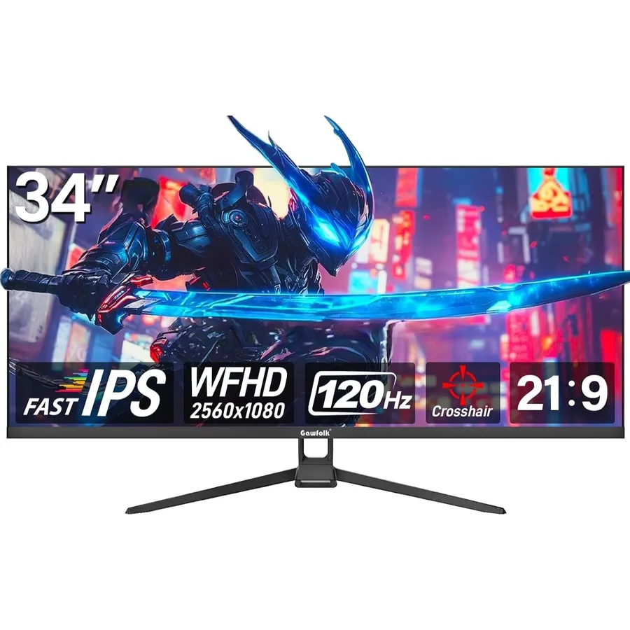 Gawfolk GF340H - Monitor ultrawide 34 pollici 2560 × 1080 IPS 120 Hz